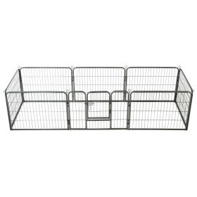 Dog Playpen Black Powder-Coated Steel